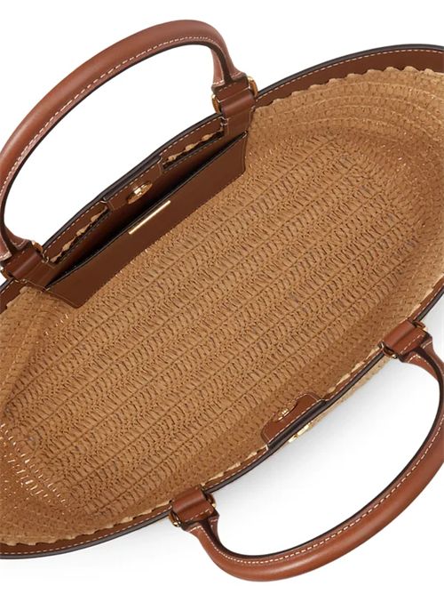 KYLA TOTE-TOTE-LARGE LAUREN RALPH LAUREN | 431982183001NATURAL/LAUREN TAN